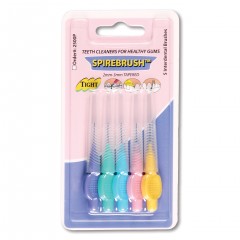 Plasdent FLOSSING BRUSHES  2mm-3mm Tapered, Assorted Lite Colors (5pcs/pack)